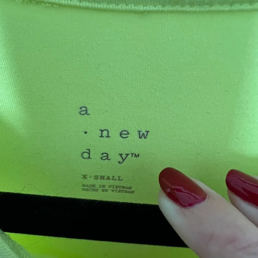 a new day Neon Green Tank Top - Picture 3 of 3